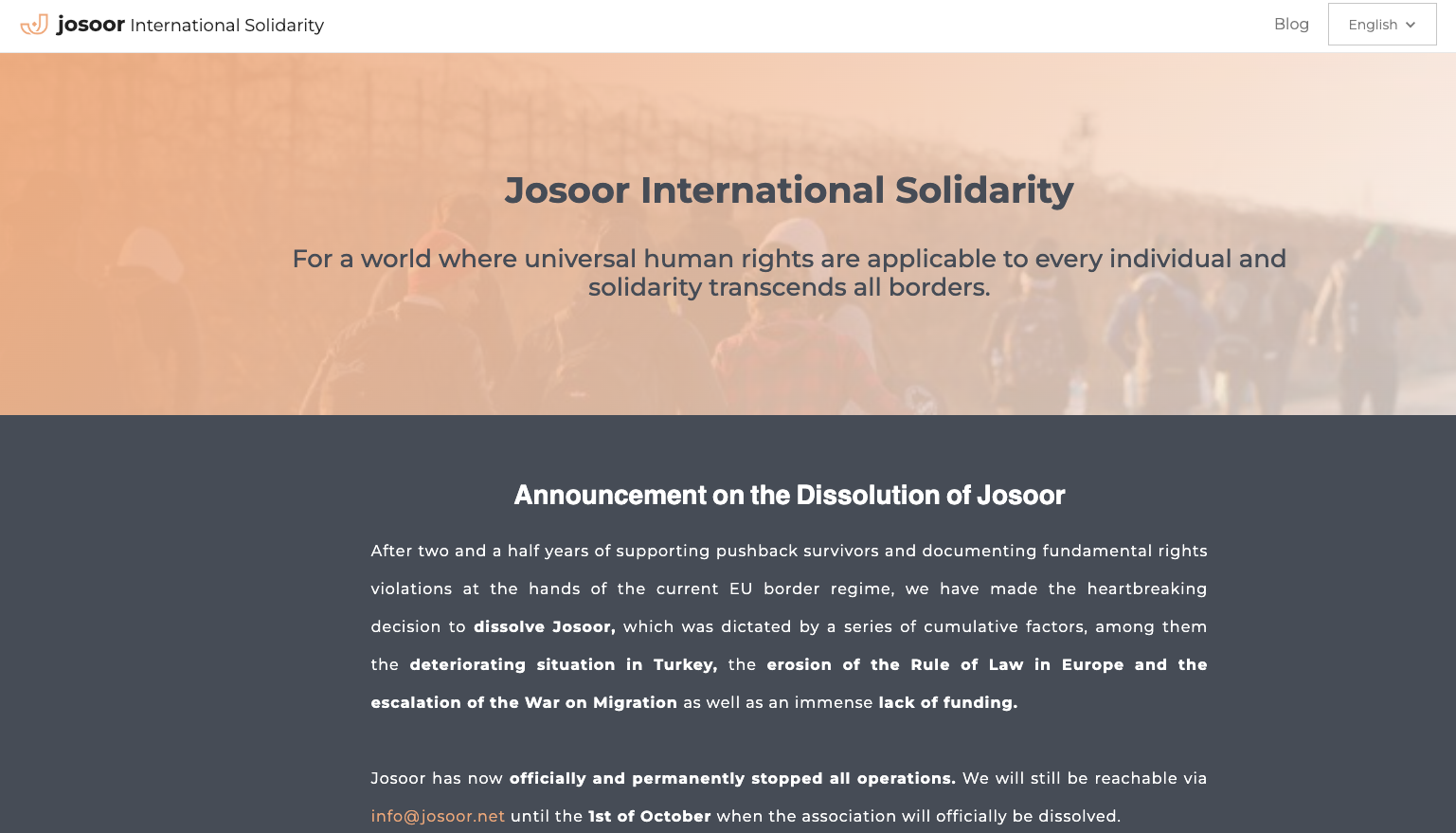 An image of Josoor website.